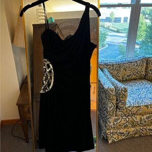 Black cutout cocktail dress, size 3/4